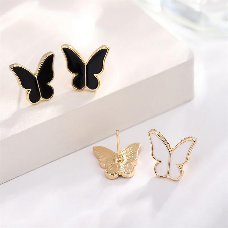 1Set Fashion Exquisite Simple Versatile Butterfly Necklace Bracelet Earrings Ring For Women Girls Wedding Party Jewelry Set Gift