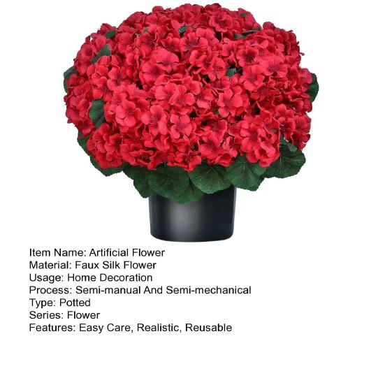 Искусственный горшечный цветок с зелеными листьями, реалистичный, устойчивый к УФ-лучам, искусственный шелковый цветок с горшком, для внутреннего и наружного сада, патио, балкона, бонсай-декорация