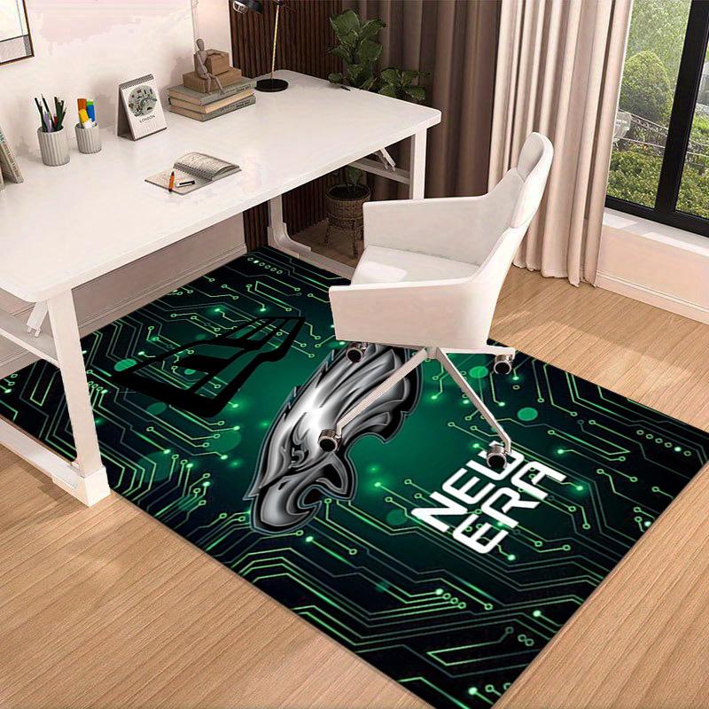 Коврик для пола Philadelphia Eagles Ночная игра для офиса, Коврик под стул, Декоративный ковер Коврик для гостиной, Большой размер Подарки для фанатов Рождественские подарки