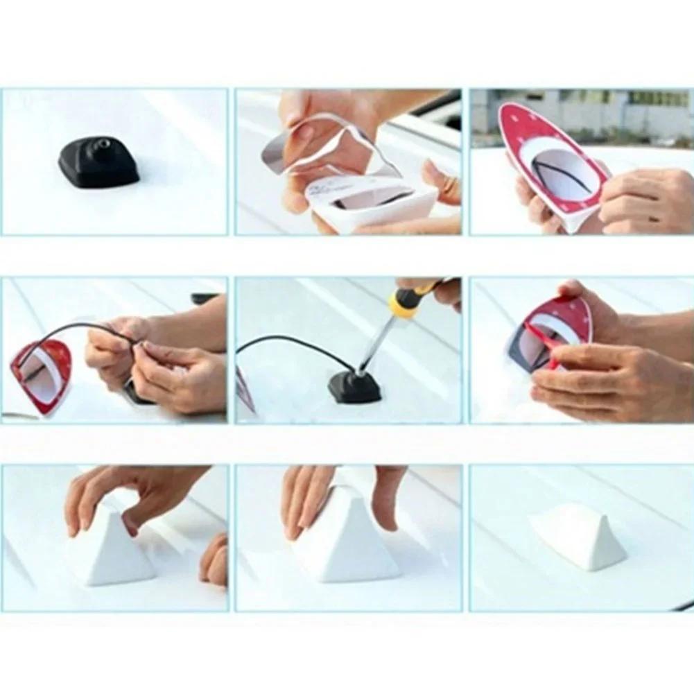 Car Radio Shark Fin Car Shark Antenna Radio FM Signal Design for All Automobiles Aerials Auto Exterior Styling Replacement Parts