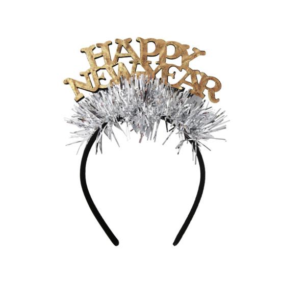 Yousheng Elastic Hair Hoop Men Women New Year Theme Headband HAPPY NEW YEAR Decoration Versatile Hair Accessory