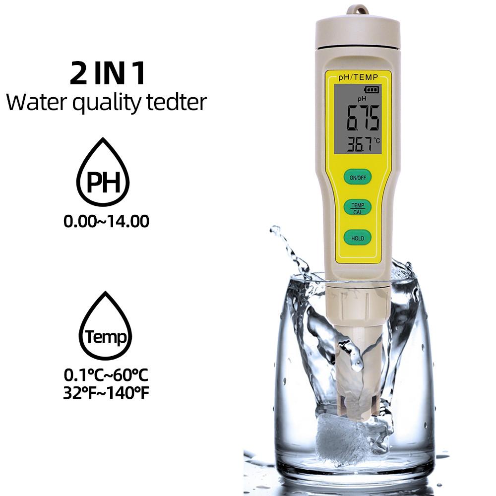 Водонепроницаемый измеритель EC/TEMP/TDS/PH/TEMP Тестер качества воды Анализатор ЖК-дисплей для аквариума бассейна 1-14 PH-метр