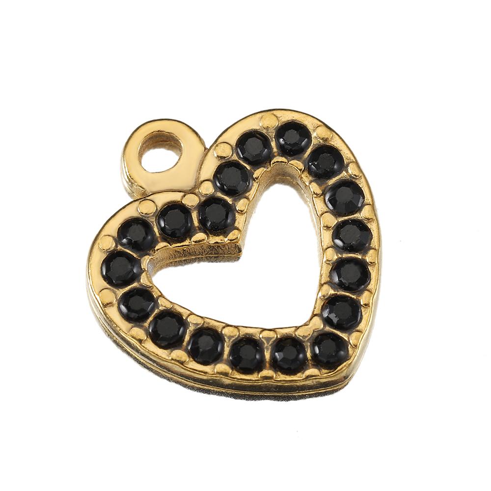 5pcs Mixed Stainless Steel Rhinestone Pendants Colorful Crystal Charms Beads for Necklace Bracelet Jewelry Making Charm DIY