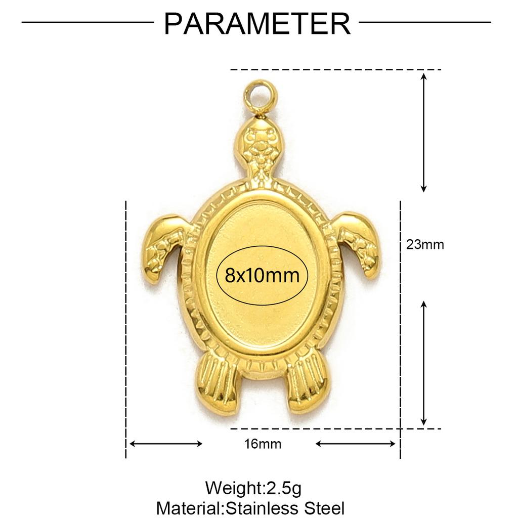 5pcs/Lot French Retro Stainless Steel Seahorse Starfish DIY Charms Women Turtle Elephant Dolphin Necklace Pendant Animal Jewelry