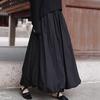 Handmade Heavy-Duty Puffy Cloud Ruffle Midi Skirt In Black and White