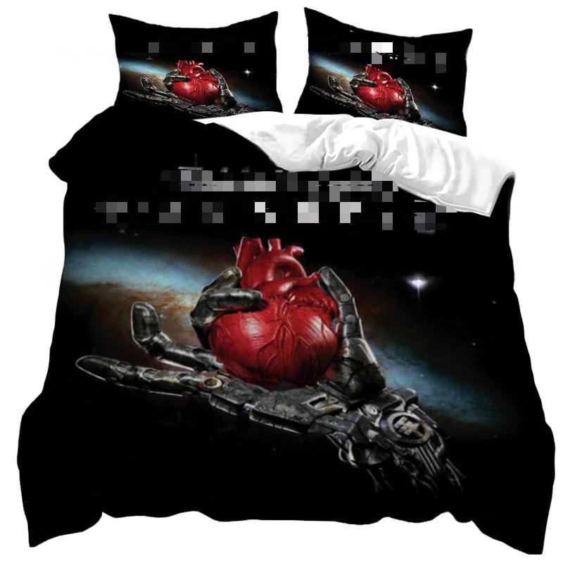 Пододеяльник с принтом классической рок-группы и наволочка 200x200 см, Набор постельного белья из микрофибры с молнией и наволочкой, Подарок для мальчиков