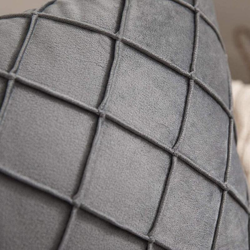 НОВЫЙ бархатный клетчатый однотонный чехол для подушки в клетку тартан, наволочка 40 см/45 см/50 см/55 см/60 см