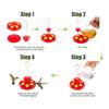 Hummingbird Feeder Leak-proof Design Dish Feeder with 6 Flower-Shaped Feeding Mouths Easy Refill Hummingbird Feeder