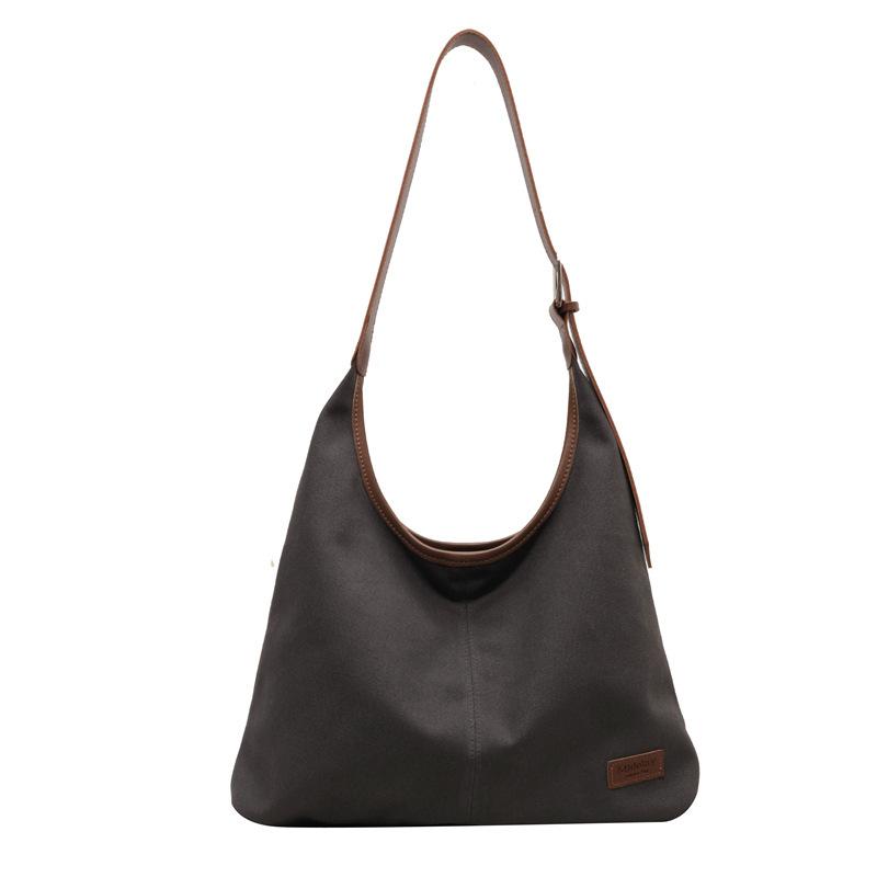 Сплошная цветная холщовая сумка подмышки, большая вместительная сумка на плечо, женская большая сумка, сумка