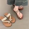 Retro Casual Platform Cover Toe Slippers Women's 2025 New Summer Seaside Vacation Casual Beach Sandals Drag
