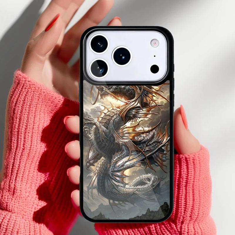 Азиатский китайский дракон Чехол для телефона для iPhone 17 16 15 14 13 Pro Max Задняя крышка для 12 11 Pro Coque
