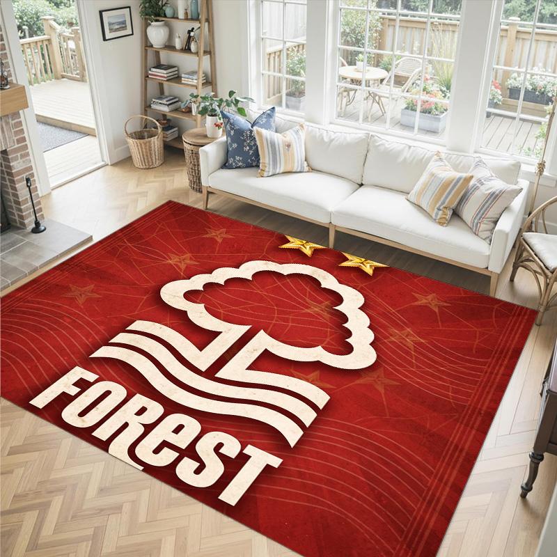 Nottingham Forest Design Crystal Velvet Carpet Cozy Non?Slip Printed Rug For Bedroom Living Room Entrance