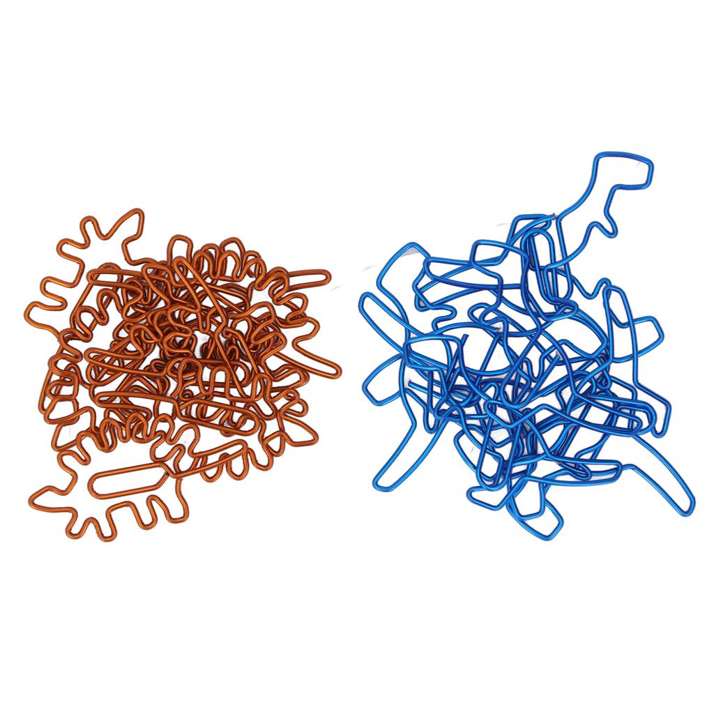 100 шт. скрепок для бумаги, уникальная форма динозавра, легкая портативная металлическая скрепка для гальванизации