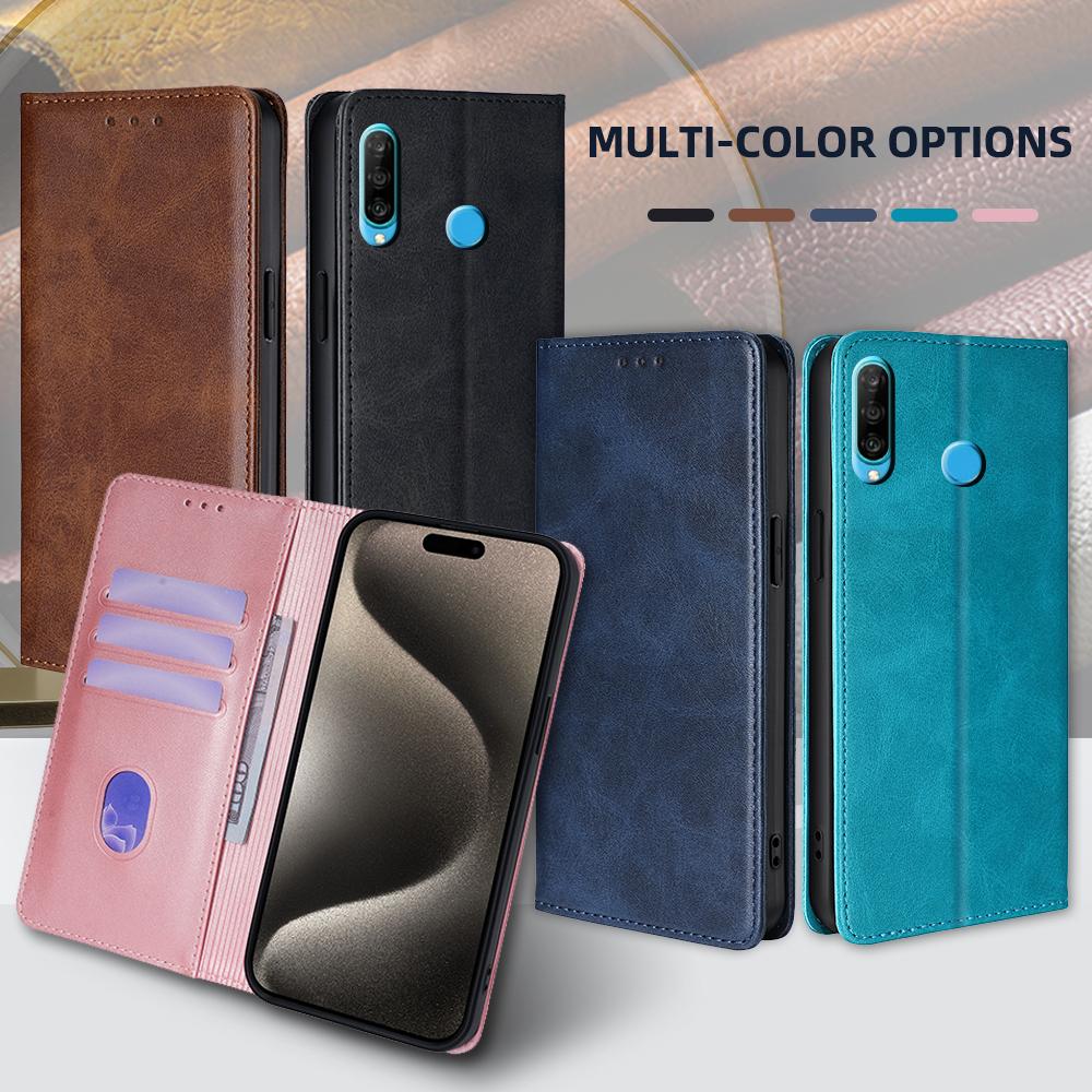 For Huawei P30 Wallet Case Luxury Leather Phone Case for Huawei P60 P50 P40 P30 Pro Plus P50E P40 Lite E Magnetic Flip Cover