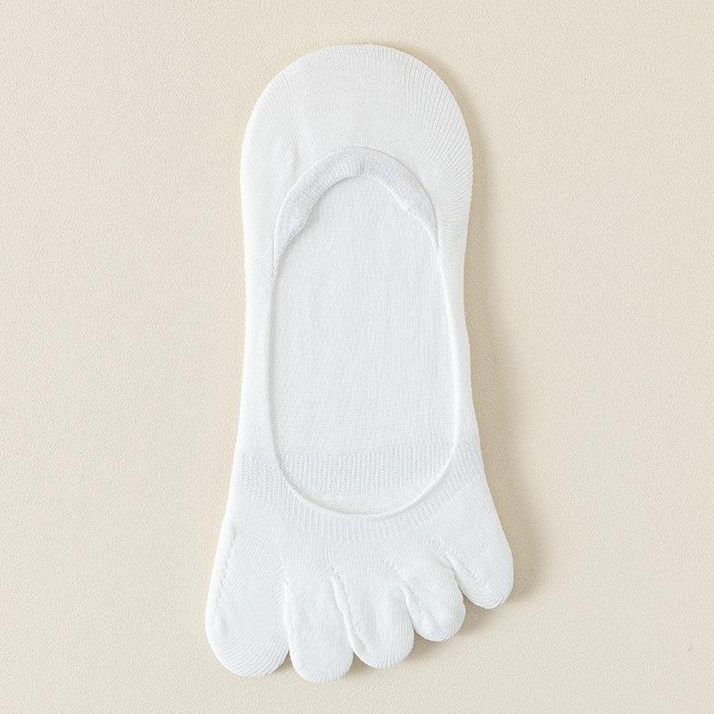 Женские летние тонкие однотонные сетчатые бесшовные носки-пятипальцы, устойчивые к образованию катышков, невидимые