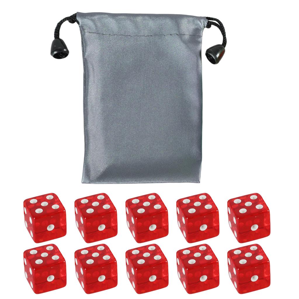 19mm Six Sided Dices Acrylic Game Dices Classroom Colorful Teaching Dices Educational Counting Toy Math Learning Tool