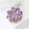 Simple Retro Rhinestone Double Ring Brooch Brooch Creative Personality Women'S Clothing Corsage Jewelry Pin