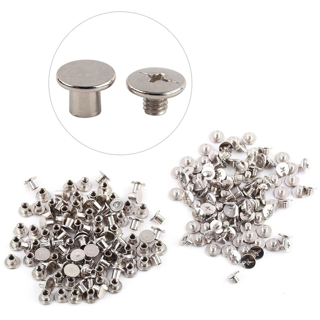 200PCS Binding Chicago Screws Nail Rivets, , High Hardness, for Album, Book Binding Craft