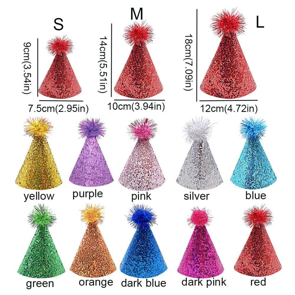 Decorative Dog Sparkling Hat Adjustable Cat Headgear Pets Accessories Cat Sequin Cap For Dogs Cats