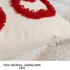 Velvet Tufted Cushion Case Romantic Throw Pillow Cover Valentine Love Plush Pillow Cover  Bedroom