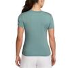 Nike Как W Nsw Nk Chll Knt Md Crp Лого Однотонная Свободная Повседневная Футболка с Коротким Рукавом и Круглым Вырезом для Женщин FV5509-018
