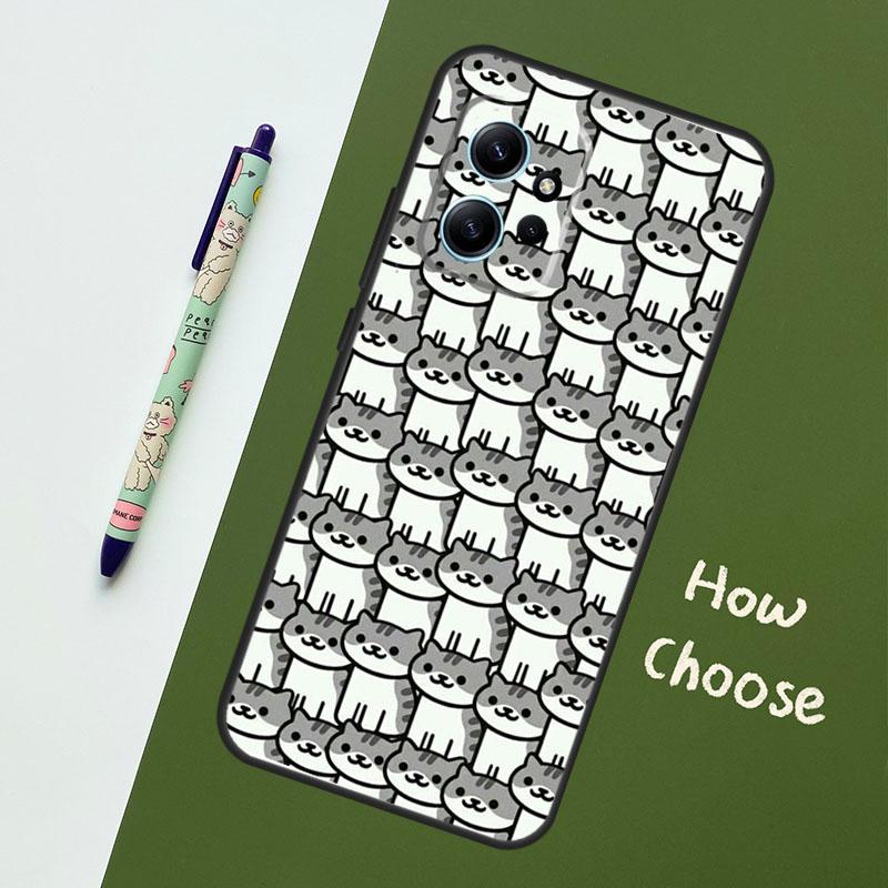 Funny Cute Cats Case For Xiaomi Redmi Note 12 11 10 8 9 Pro 9S 10S 11S 12S Cover For Redmi 12 9C 10C 12C