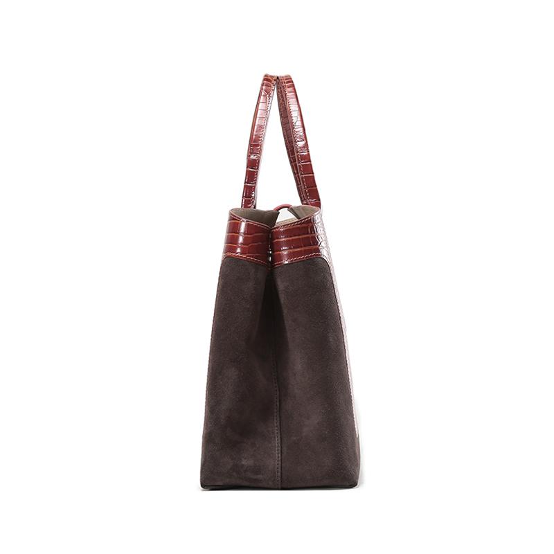 Longchamp Le Roseau Short Handle Bamboo Buckle Bag Women Handbag Brandy 10059HYK504