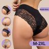 M-2XL Women Seamless Mid-rise Lace Panties Soft Silk Bikini Briefs Plus Size Underwear