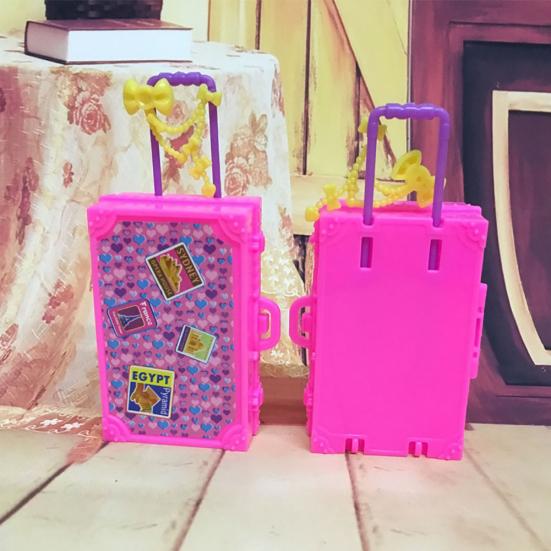 Пластиковая дорожная коробка для кукол DIY, детская мебель для девочек, ролевые игры, игрушки