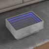 LED Coffee Table, Concrete Grey, 70x50x30 Cm