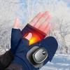 Перчатки с подогревом, ветрозащитные, быстросохнущие, электрические варежки, регулируемые перчатки с электроподогревом, портативные, умные перчатки без пальцев для