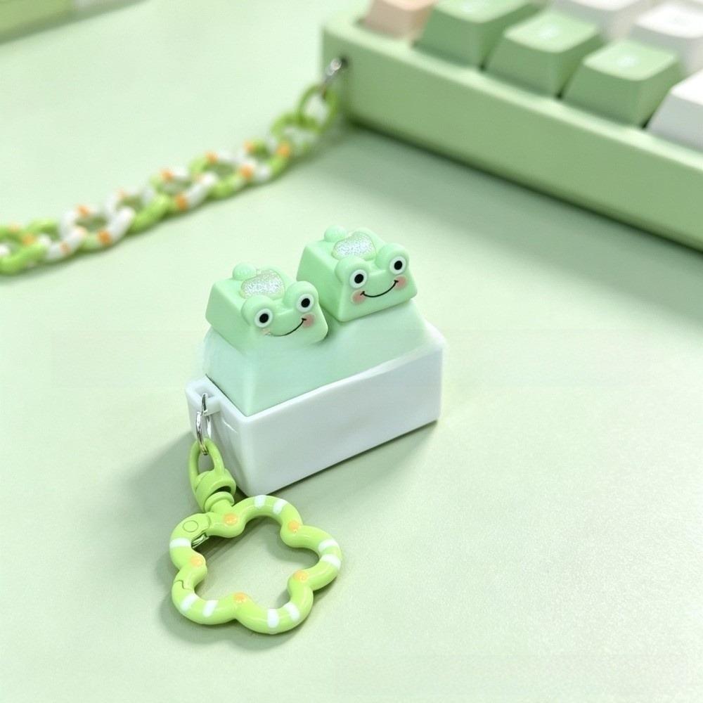 Cheese Stress Relief Clicker Finger Button Fidget Keychain Anti-stress Toy Pendant Bag Charms