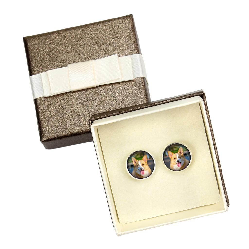 Cardigan Welsh Corgi - cufflinks in a box, handmade jewelry, product of the Art-Dog brand
