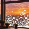 Window Decals Spring Garden Design Double-Sided Visibility Electrostatic Adsorption Glass Sticker Home Shop Window Decoration