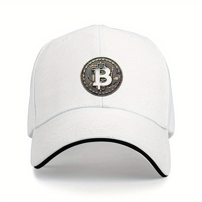 Крипто-бейсболка Bitcoin Унисекс Регулируемая Хлопок Повседневная Летняя Наружная Головной убор