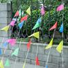 Nylon Fabric Decor Outdoor 100M Triangle Flags Pennant Multicolored Bunting Banner
