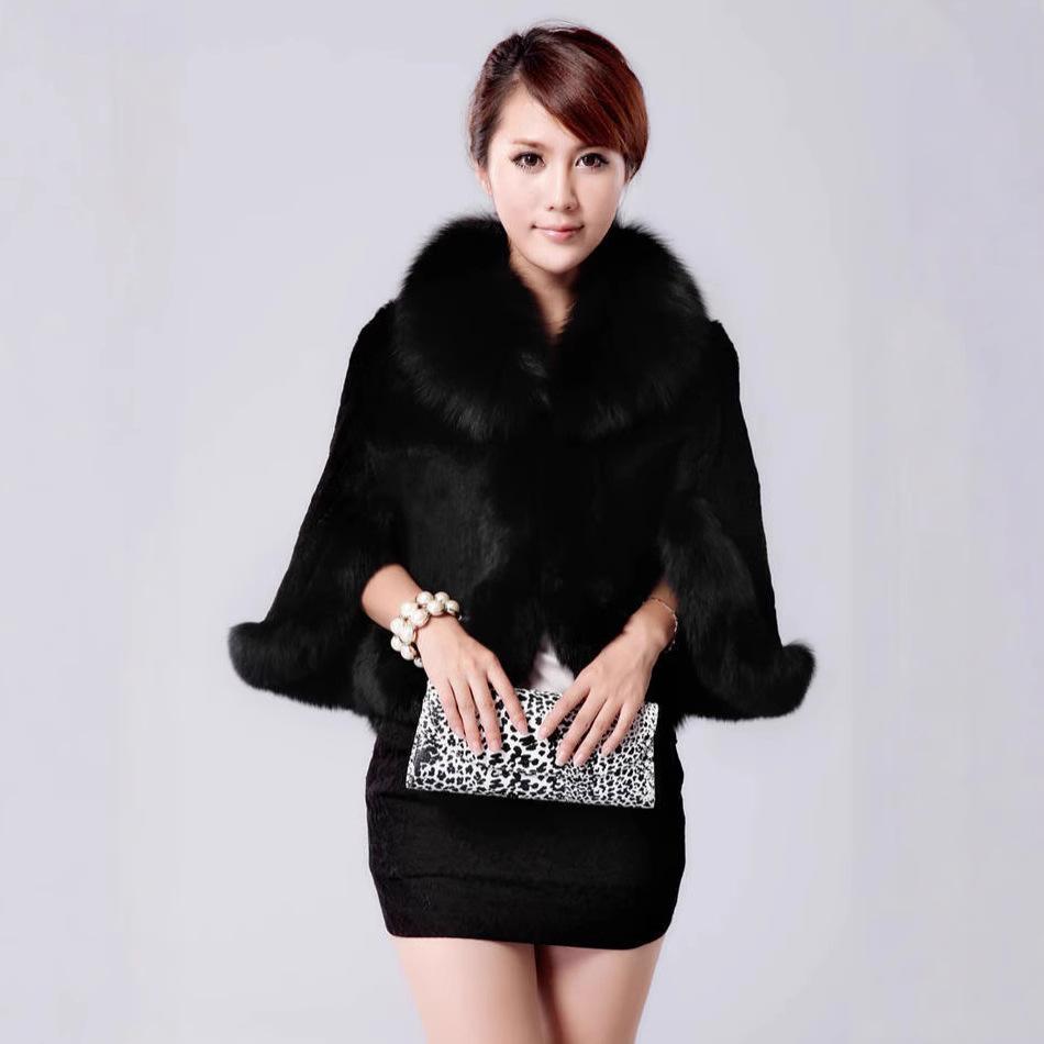 Меховая куртка имитация лисьего меха рукав три четверти свадебный накидка-шаль меховая короткая куртка женская одежда