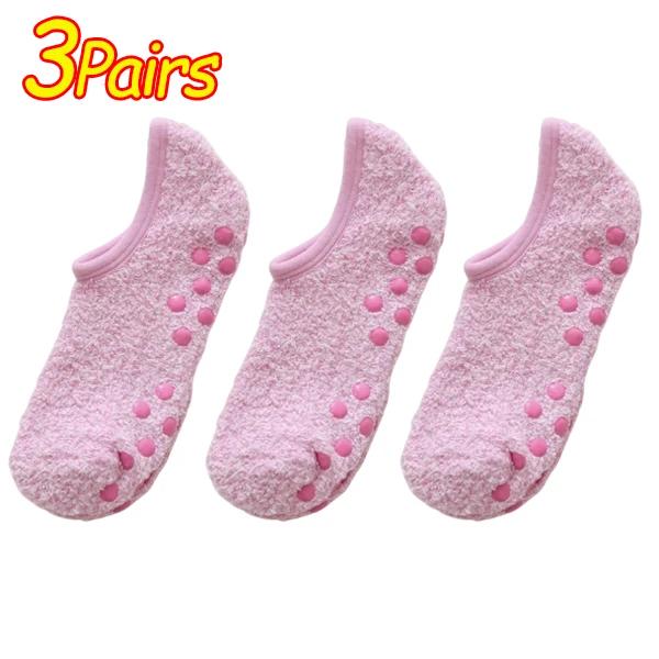 1/3 пары Зимние носки из кораллового флиса, домашние нескользящие носки-следки с низким паголенком, холодостойкие, с силиконовыми вставками на подошве, мягкие, теплые носки