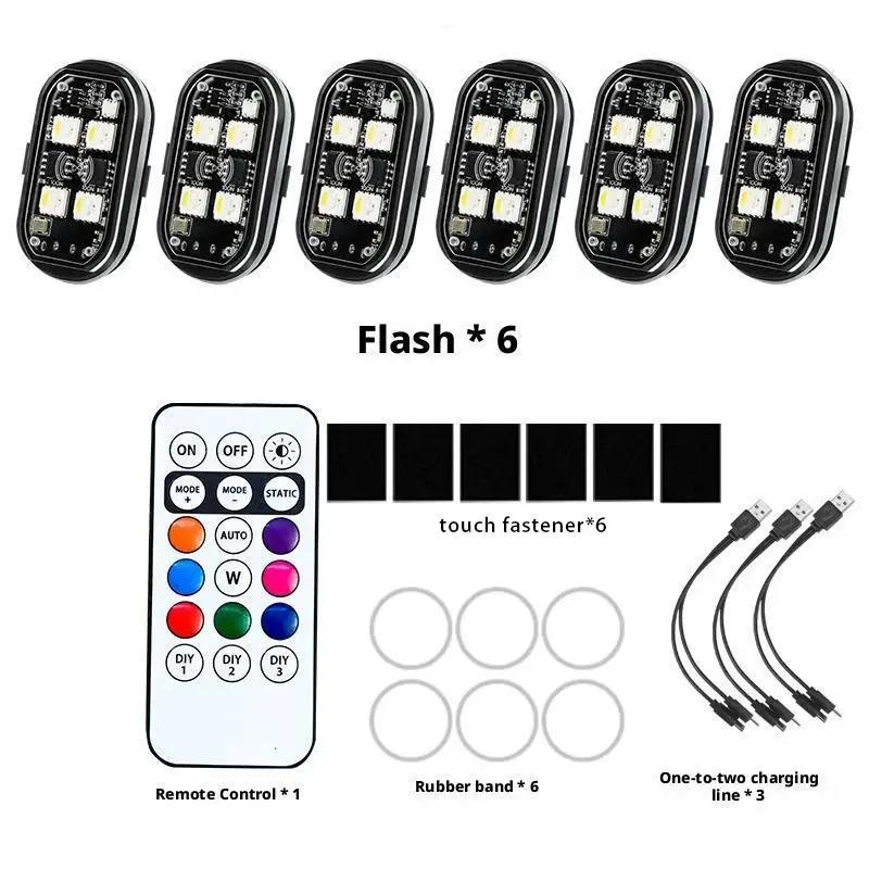 Universal Colorful Flashing Warning Light For Cars And Motorcycles Drone Pilot Light Rechargeable Wireless Car Flashing Lig Y9I3