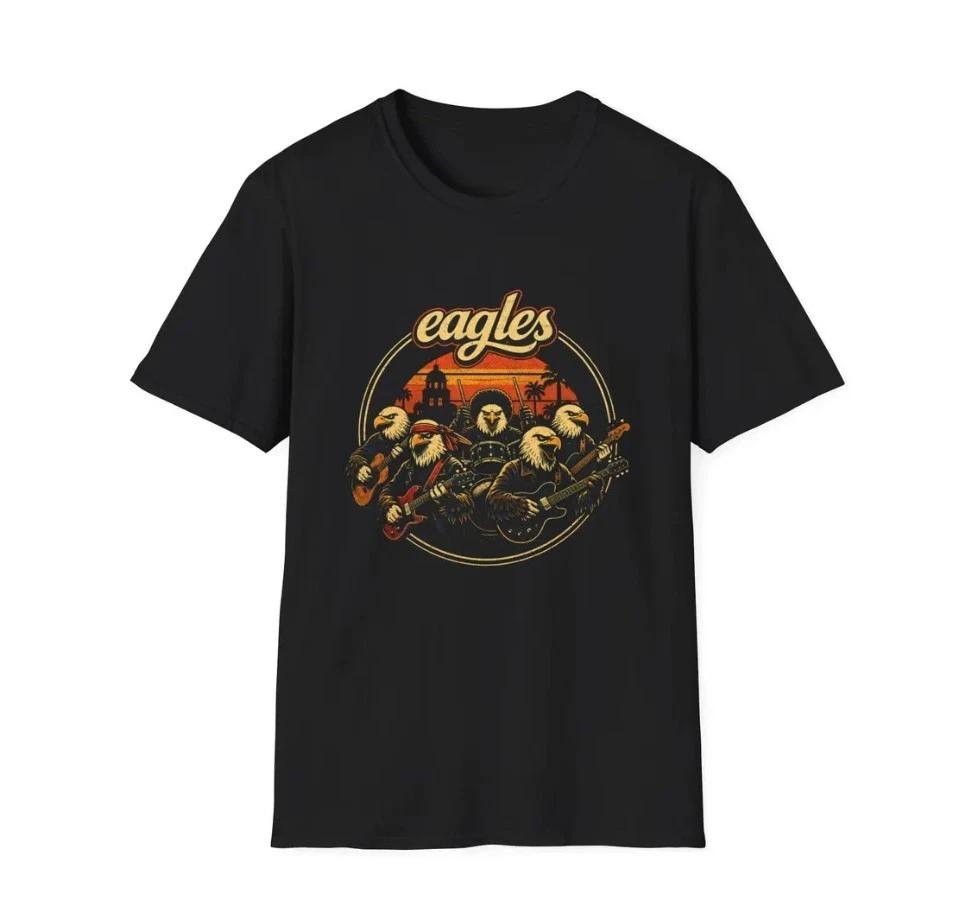 Eagles T-Shirt Retro Sunset Graphic Tee Vintage Concert Shirt