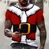Christmas Carnival New 2022 Brand Men's T-shirt 3D Printing Santa Claus Costume Christmas Tree Snowman Atmosphere