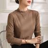 2024 Autumn/Winter Women's Solid Color Long-Sleeve Turtleneck T-Shirt: Versatile & Stylish