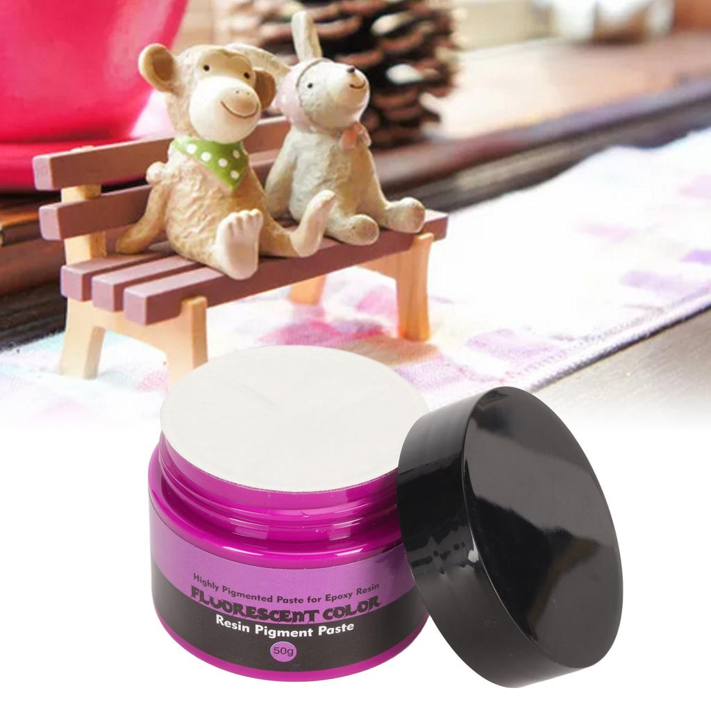 50g Fluorescent Color Resin Pigment Paste High Concentration Highly Pigmented Resin Pigment Paste for Painting Art