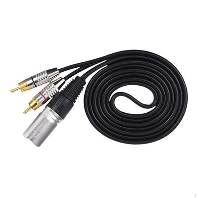 Кабель XLR (папа) на 2 RCA (аудио) Y-кабели Удобный Профессиональный Стерео Межкомпонентный