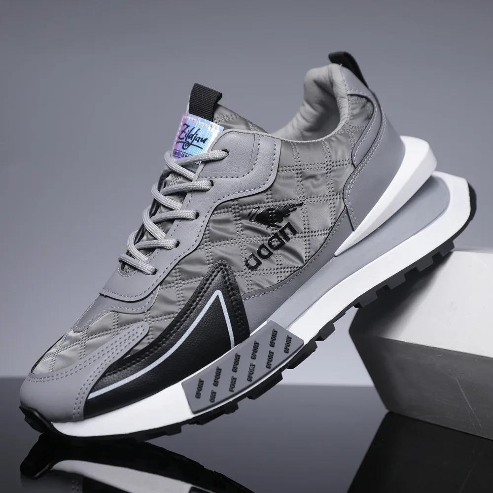 Мужские кроссовки, осенняя мода, дышащие кроссовки для бега на открытом воздухе, спортивные кроссовки на платформе, нескользящие, повседневная обувь для работы для мужчин