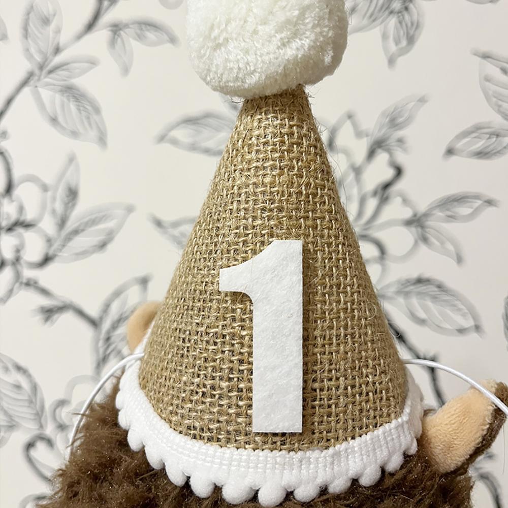Burlap Hat 1st Birthday Hat for Baby Newborn Boy Girl 1 2 3 Year Headband First Birthday Party Baby Shower Kids gift photo props