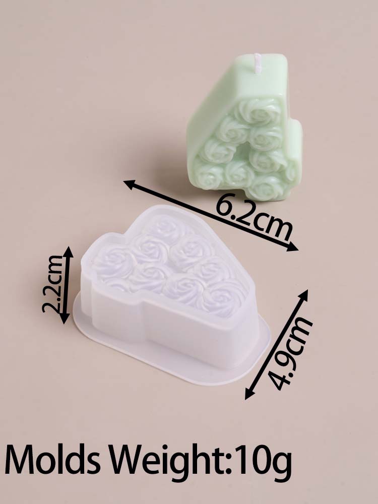 DIY Роза Цифра Свеча-Украшение на День Рождения Силиконовая Форма Ручная Работа Ароматические Свечи Материалы для Изготовления Гипсовые Поделки Формы для Заливки Подарки