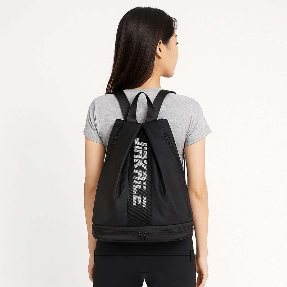 Portable Fitness Storage Pouch Adjustable Straps Nylon Sport Daypack Daily Gym Backpack Couple