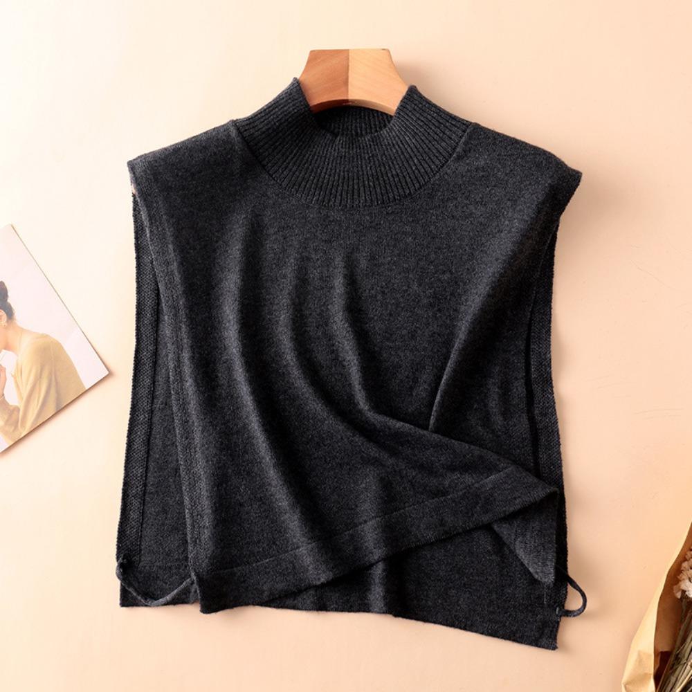 Adjustable Winter Sweater False Collar Solid Color Blouse Top Winter Season Clothing Accessories