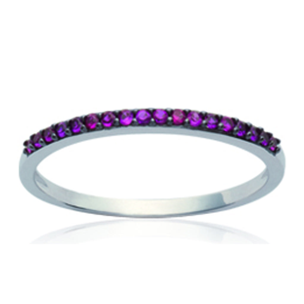 Silver Ring 'Goddess' Silver Ruby (rhodium) - 2 Mm